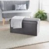 B&M Velvet Storage Box - Grey -Household Product Store 395861 velvet storage box grey 2