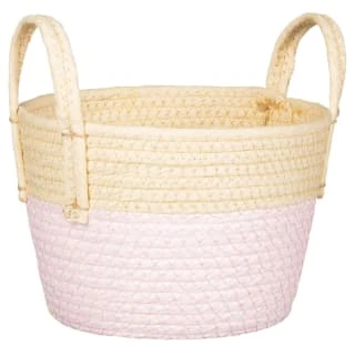 B&M Wicker Basket - Pink 3 B&M Wicker Basket - Pink