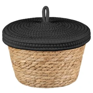 B&M Kendall Basket With Lid - Black 3 B&M Kendall Basket With Lid - Black