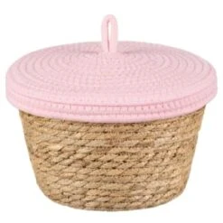 B&M Kendall Basket With Lid - Pink