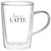 B&M Printed Double Wall Glass Latte Mug -Household Product Store 396480 printed double wall glass latte mug love a latte