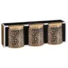 B&M Printed Glass Bamboo Storage Jars 3pc -Household Product Store 396485 3pk printed glass bamboo storage jars