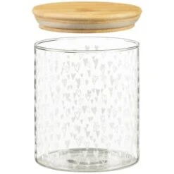 B&M Printed Glass Bamboo Storage Jars 3pc -Household Product Store 396485 3pk printed glass bamboo storage jars 4