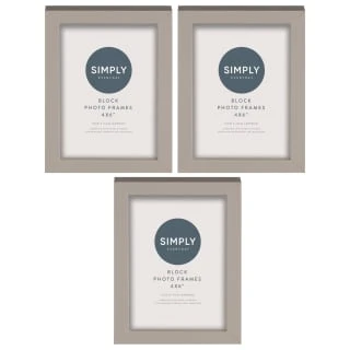 Simply Everyday 4 X 6" Block Frames 3pk - Grey 3 Simply Everyday 4 X 6" Block Frames 3pk - Grey