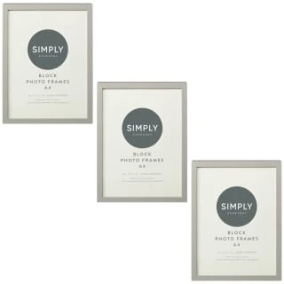 Simply Everyday A4 Block Frames 3pk - Grey 3 Simply Everyday A4 Block Frames 3pk - Grey