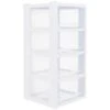 B&M White 4 Tier Drawers -Household Product Store 397930 white 4 tier drawers 3